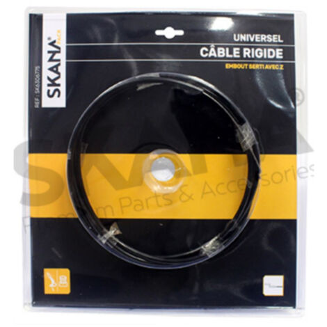 Câble Rigide Forme En Z Et Gaine Plastifiée Pour Manette D'accélérateur. Avec Embout Serti, Câble Recoupable Et Réajustable. Lon