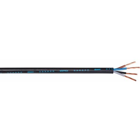Câble rigide industriel U1000 R2V noir 4G6 mm² – Tension 300/500V – Isolant PVC – Pour installations intérieures – Lynelec