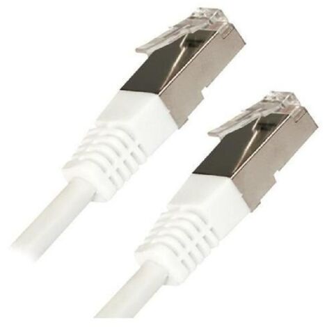 Cable RJ45 Cat.6 Blinde Droit Blanc - 10m