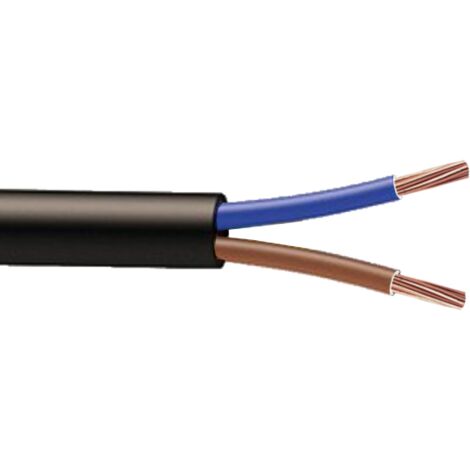 Cable RO2V 2x6mm² à la coupe (minimum 10m) - Marron / Bleu