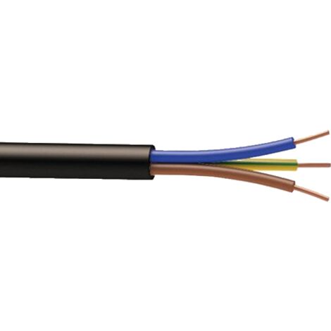 Câble RO2V 3G1.5 en couronne de 50 mètres - Marron / Bleu / Vert-Jaune