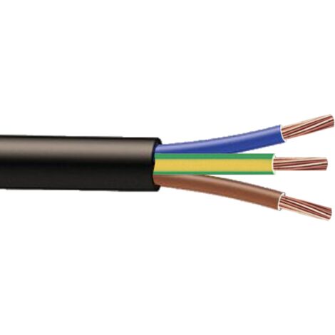 Cable RO2V 3G25mm² à la coupe (minimum 10m) - Marron / Bleu / Vert-Jaune