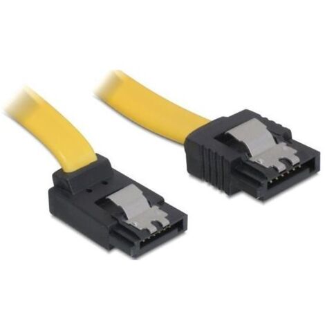 Cable SATA 30cm recto salida abajo enganche Metal