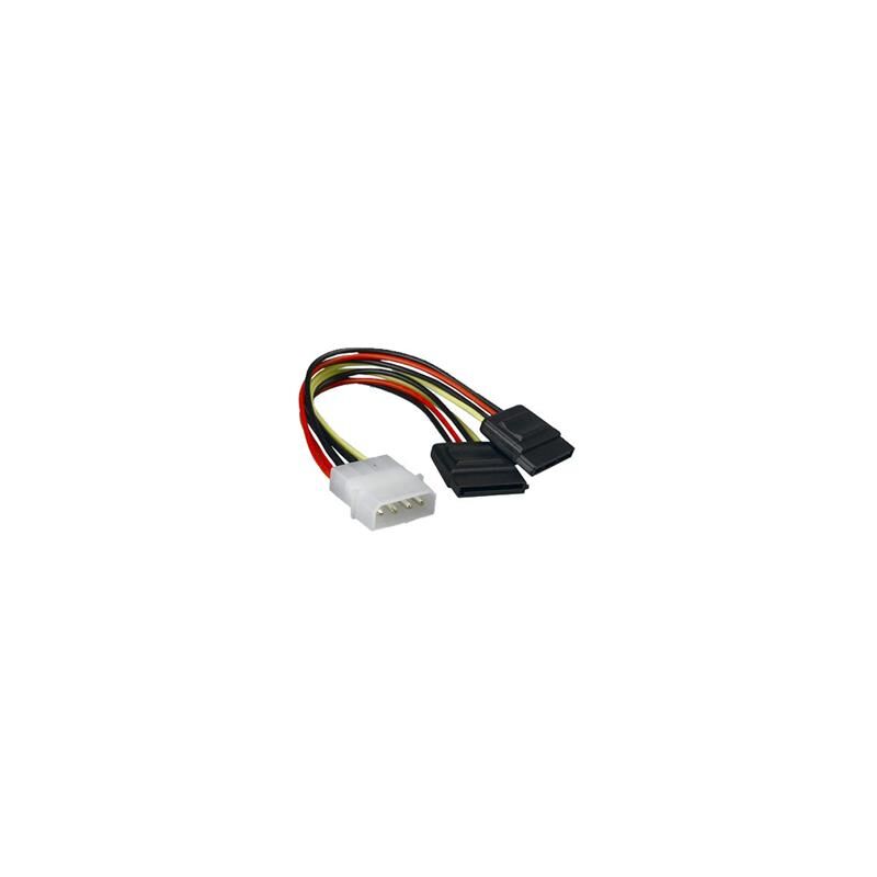 

Cable sata alimentacion 5.25' (molex 4pin)/m-2xsata/h 20cm