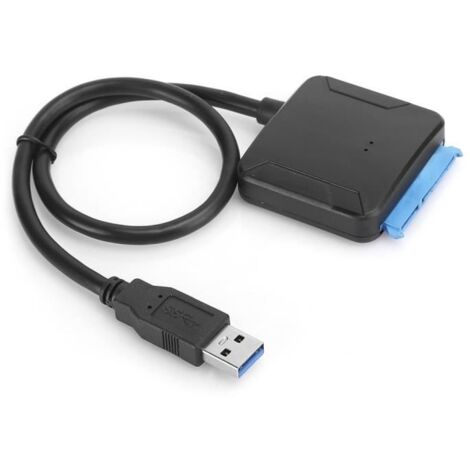 câble SATA carré Câble SATA vers USB 3.0 2,5/3,5 pouces Adaptateur de ligne de convertisseur de disque dur SSD carré HDD