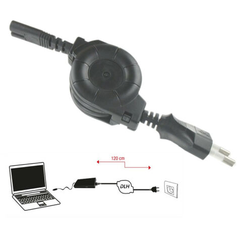 CABLE SECTEUR RETRACTABLE  DY-WU1219 pour Ordinateur portable