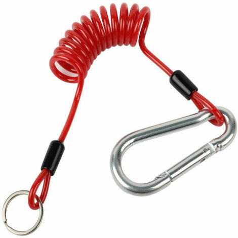 Câble sécurité 1.2 m x 4.5mm pour remorque, câble de Frein de remorque, câble spiralé, pour remorquage d'urgence de remorque de Camping-Car Lefou