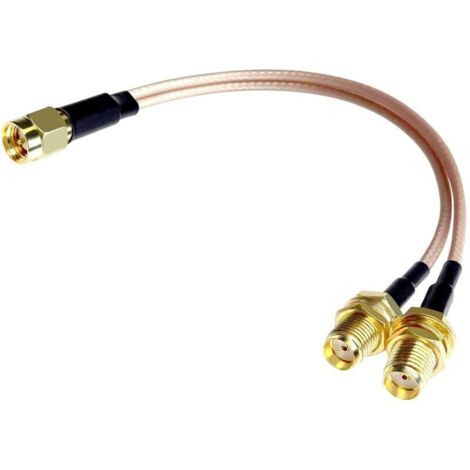 Câble Séparateur SMA Mâle vers Double SMA Femelle en RG316 Faible Perte pour Antenne 4G LTE – 17 cm – Impédance 50 Ohms