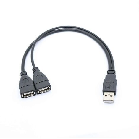Câble séparateur USB double pour ordinateur, rallonge multiport USB polyvalente