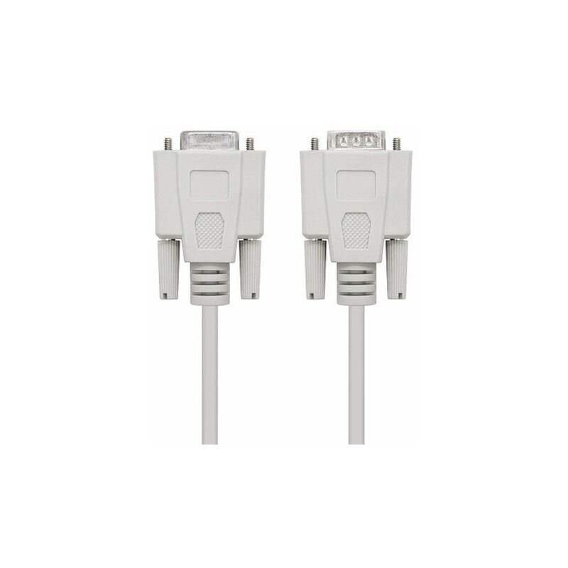 

Cable serie null modem DB9 hembra -DB9 macho 1.8 M Beige