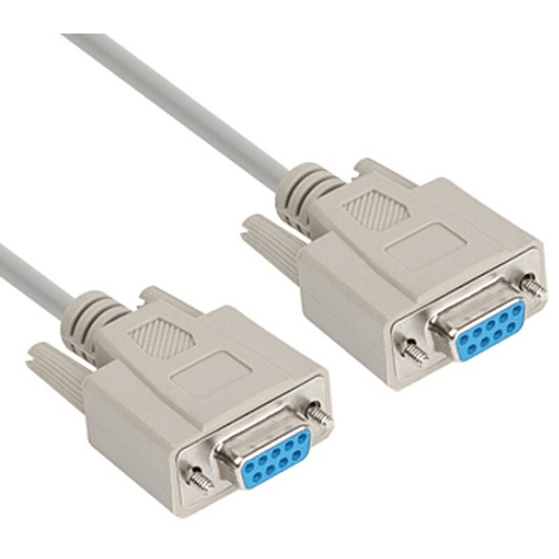 

Cable serie RS232 DB9 hembra - DB9 hembra 1.8 M Beige