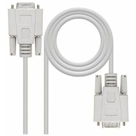 Cable serie RS232 DB9 macho - DB9 hembra 1.8 M Beige