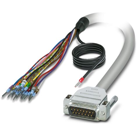 Câble série Sub-D 15 broches vers Sans connecteur, longueur 2m, Phoenix Contact ( Prix pour 1 )