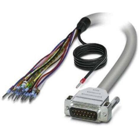 Câble série Sub-D 15 broches vers Sans connecteur, longueur 6m, Phoenix Contact ( Prix pour 1 )
