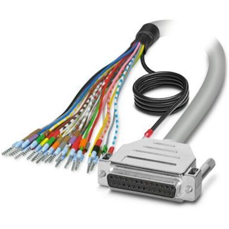 Câble série Sub-D à 25 broches vers Sans connecteur, longueur 1.5m, Phoenix Contact ( Prix pour 1 )