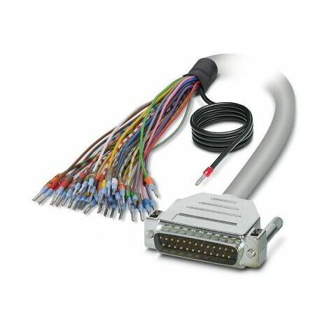 Câble série Sub-D à 25 broches vers Sans connecteur, longueur 3m, Phoenix Contact ( Prix pour 1 )