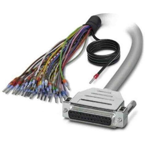 Câble série Sub-D à 25 broches vers Sans connecteur, longueur 3m, Phoenix Contact ( Prix pour 1 )