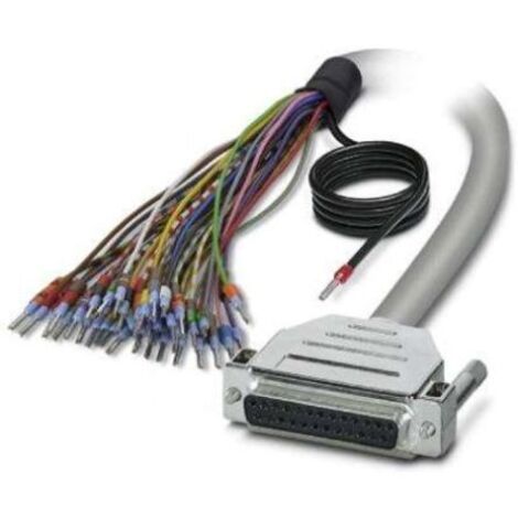 Câble série Sub-D à 25 broches vers Sans connecteur, longueur 6m, Phoenix Contact ( Prix pour 1 )