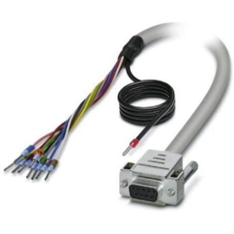 Câble série Sub-D à 9 broches vers Sans connecteur, longueur 3m, Phoenix Contact ( Prix pour 1 )