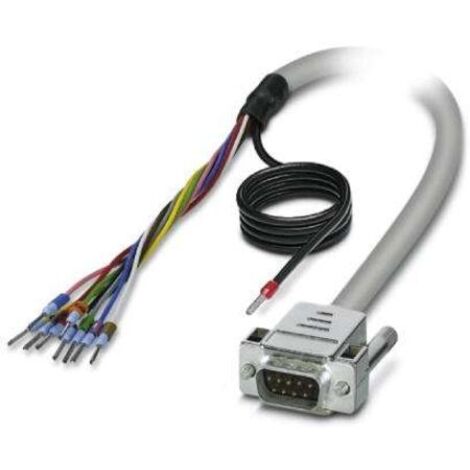 Câble série Sub-D à 9 broches vers Sans connecteur, longueur 6m, Phoenix Contact ( Prix pour 1 )