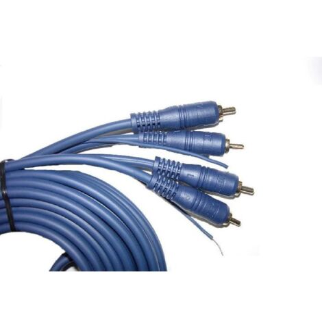 CABLE SIGNAL RCA 4.50m MALE MALE BLEU avec remote
