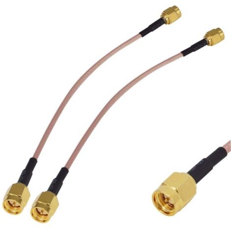 Câble SMA Mâle vers SMA Mâle 15CM RG316 - Connecteur Adaptateur d'Antenne WiFi pour Câble Coaxial Antenne 3G Routeur Sans Fil