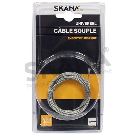 Câble Souple ø : 1,2 Mm Avec Embout Cylindrique 3,5 X 3 Mm. Longueur : 2,5 M.
