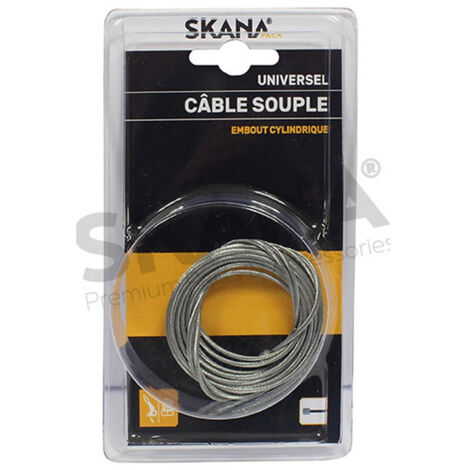 Câble Souple ø : 1,5 Mm Avec Embout Cylindrique 4 X 4 Mm. Longueur : 2,5 M.