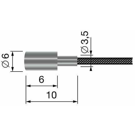 Câble souple 19 fils - Longueur 2500 mm - Diamètre 2 mm