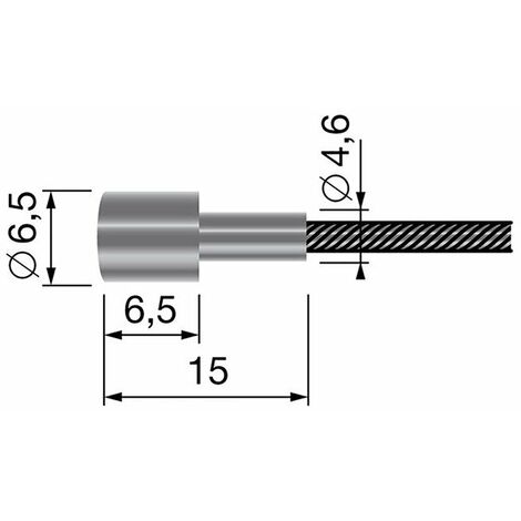 Câble souple 19 fils - Longueur 2500 mm - Diamètre 2,5 mm