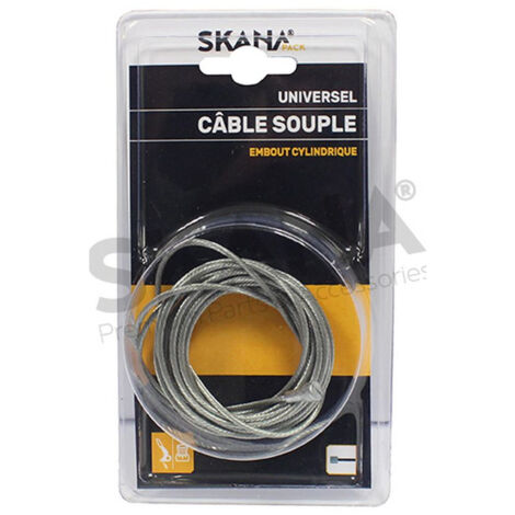 Câble Souple ø : 2 Mm Avec Embout Cylindrique étagé. Longueur : 2,5 M.
