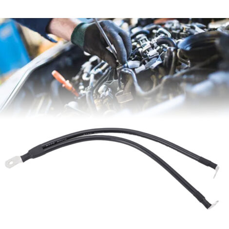 Câble Souple 6AWG pour Batterie, Connecteur SC35-6 d'Un Côté et Deux Embouts SC16-6 à 90° de l'Autre, Sécurité et Efficacité, Utilisé pour Bateaux, Motos, Voitures, Tracteurs, etc. - 0.2m - KZQ