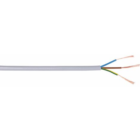 Câble souple domestique H05 VV-F gris - 3G0,75 mm² - Couronne de 50 m - Lynelec