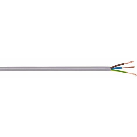 CAE - Câble d'alimentation domestique souple - H05 VV-F 3G1 mm² gris -  Couronne de 50 m- Réf - HO5VV-F 3G1