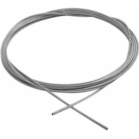 Câble souple en acier 2mm 5 mètres Corde à piano pour applications spécifiques Torsadé pour résistance accrue