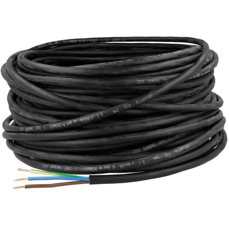 Câble souple H07RN-F 3G x 4 mm² 50m noir