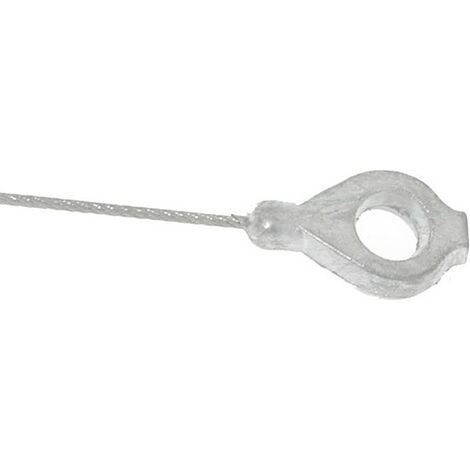 Câble souple œillet universel 2500 mm – Compatible tondeuses et motoculteurs – Diamètre 1,5 mm – Œillet 6,3 mm pour fixation