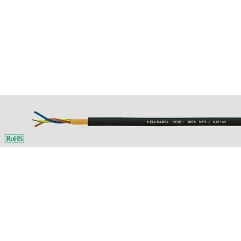 Câble souterrain Helukabel 32112 NYY-O 3 x 2.5 mm² noir 100 m D839901
