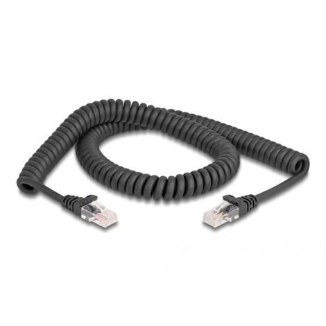 Câble spiralé DeLOCK RJ-45 mâle vers mâle Cat.5e