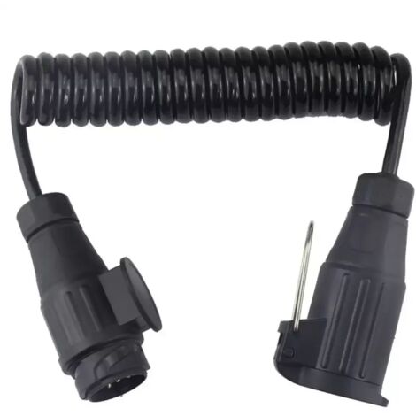 Câble spiralé pour rallonge de remorque, fiche 13 broches, longueur 200 cm, M/W DE