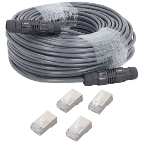 Câble Starlink D'extension de 150 Pieds à 225 Pieds, Remplacement avec Bornes Ethernet pour Kit Internet par Satellite Starlink V2, étanche IP68