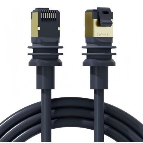 Câble Starlink Gen 3 RJ45 satellite rectangulaire V3 Kit (49,2FT/15M) Câble de remplacement, rallonge avec embout anti-poussière Accessoires Starlink Gris étanche VITESSES JUSQU'À 2000 Mbps