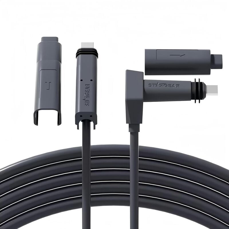 Câble Starlink spx 75FT/23 Kit satellite rectangulaire V2 Câble de remplacement, extension avec embout anti-poussière Accessoires Starlink Gris