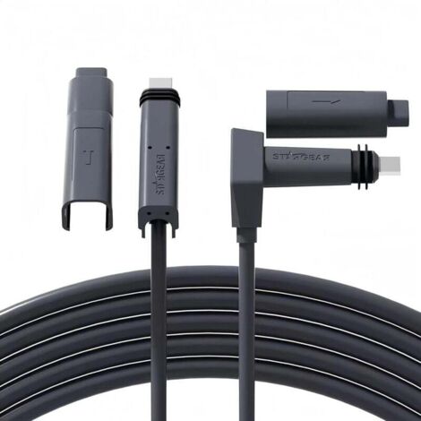 Câble Starlink SPX 75FT/23 Kit satellite rectangulaire V2 Câble de remplacement, extension avec embout anti-poussière Accessoires Starlink Gris étanche VITESSES JUSQU'À 1200 Mbps