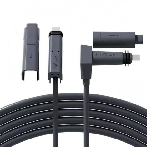 Câble Starlink SPX 75FT/23 Kit satellite rectangulaire V2 Câble de remplacement, extension avec embout anti-poussière Accessoires Starlink Gris étanche VITESSES JUSQU'À 1200 Mbps