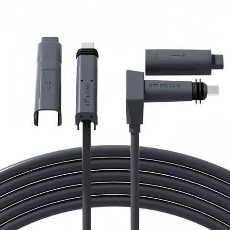 Câble Starlink SPX 75FT/23 Kit satellite rectangulaire V2 Câble de remplacement, extension avec embout anti-poussière Accessoires Starlink Gris étanche VITESSES JUSQU'À 1200 Mbps