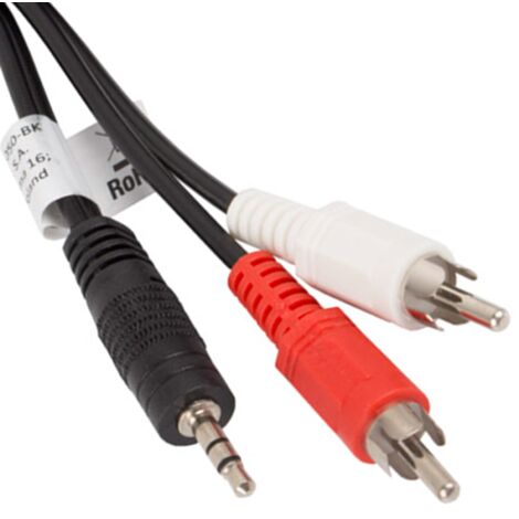 Câble stéréo lanberg jack 3,5mm/2x rca mâle 5m