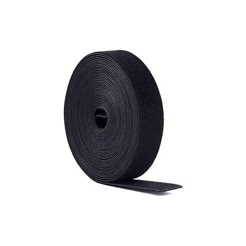 Wddnaot - Cable Straps, 5M Cable Ties, Reusable Tape, Cable Ties Fixing Tape Hook & Loop Loop Tape Organizer for Cords and Electrical Cable(Black)