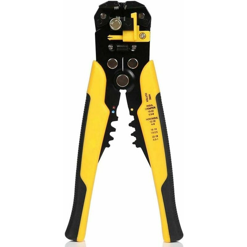 Hoopzi - Cable Stripper, Automatic Wire Stripper, Crimper , with Precision Adjustment awg 22-10 (0.2 6.0mm²) Cables , Automatic Pliers with Precision