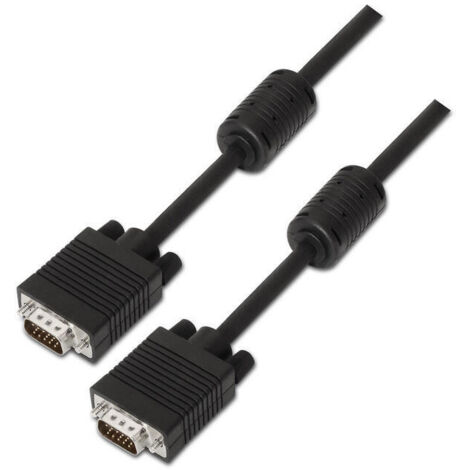 Cable SVGA Aisens A113-0076/ HDB15 Macho - HDB15 Macho/ 20m/ Negro
